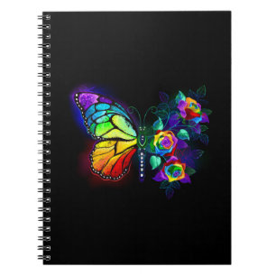 Regenbogenschmetterling Notizblock