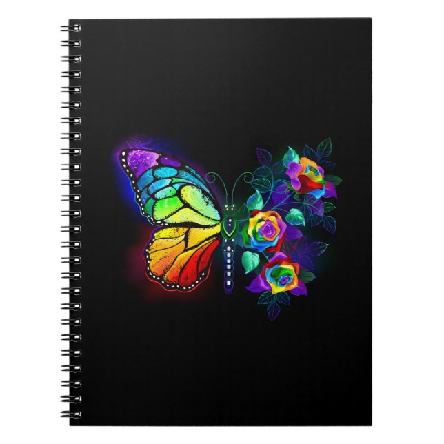 Regenbogenschmetterling Notizblock (Vorderseite)