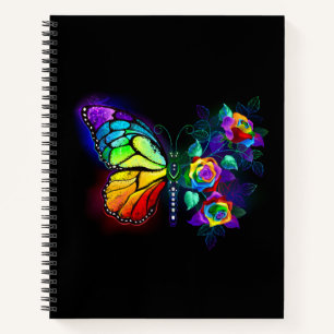 Regenbogenschmetterling Notizbuch