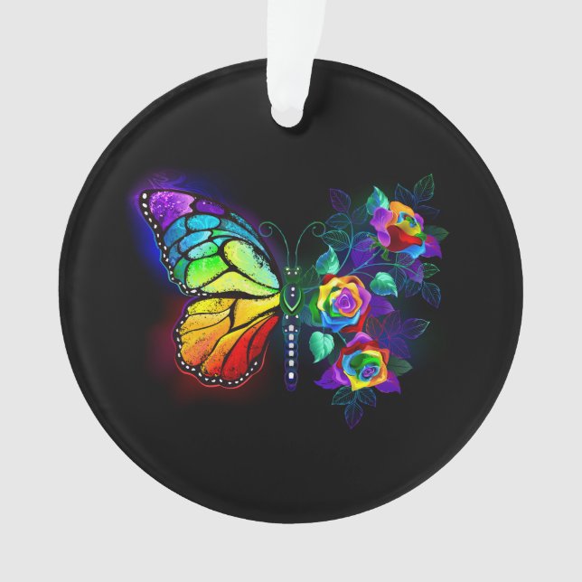 Regenbogenschmetterling Ornament (Vorderseite)