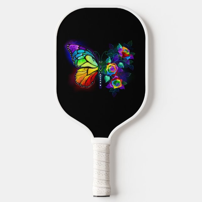 Regenbogenschmetterling Pickleball Schläger (Vorderseite)