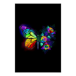 Regenbogenschmetterling Poster