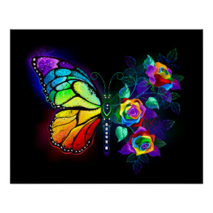 Regenbogenschmetterling Poster