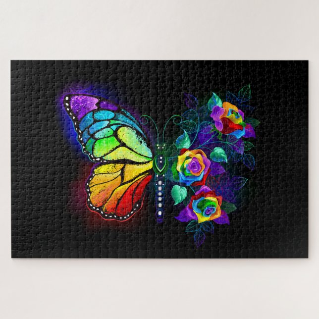 Regenbogenschmetterling Puzzle (Horizontal)