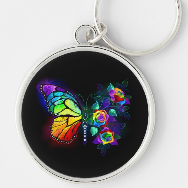 Regenbogenschmetterling Schlüsselanhänger (Vorne)