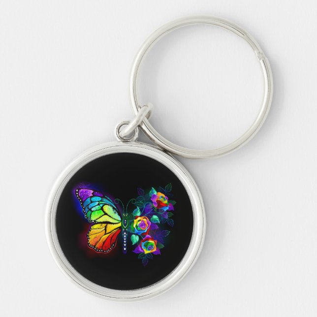 Regenbogenschmetterling Schlüsselanhänger (Vorne)