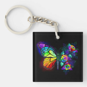 Regenbogenschmetterling Schlüsselanhänger