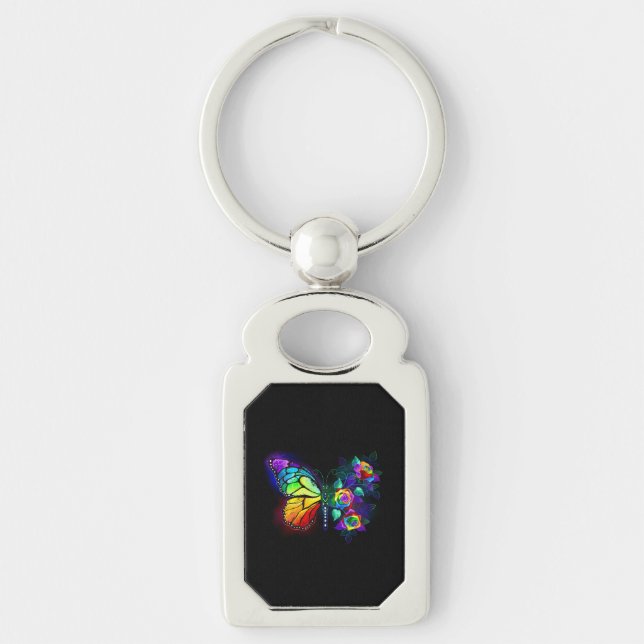 Regenbogenschmetterling Schlüsselanhänger (Vorderseite)
