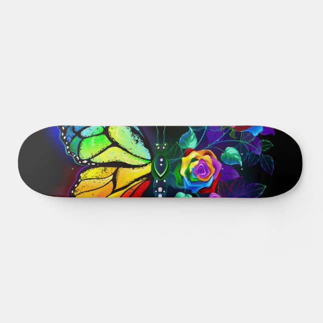 Regenbogenschmetterling Skateboard (Horizontal)