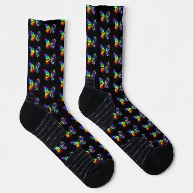 Regenbogenschmetterling Socken (Rechts)