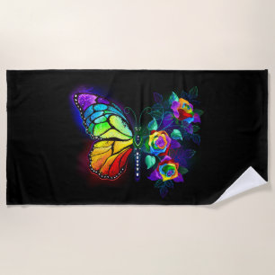 Regenbogenschmetterling Strandtuch