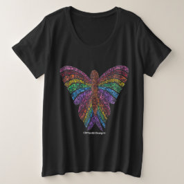 Regenbogenschmetterling (vid) - Plus Size T - Shir Große Größe T-Shirt