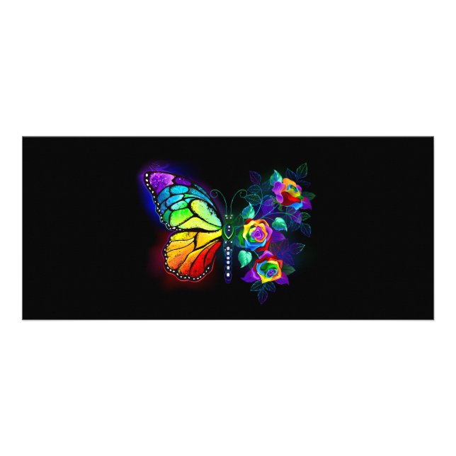 Regenbogenschmetterling Werbekarte (Vorne)