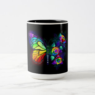 Regenbogenschmetterling Zweifarbige Tasse