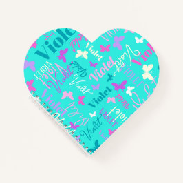 Regenbogenschmetterlinge individuelle Name aqua vi Notizbuch