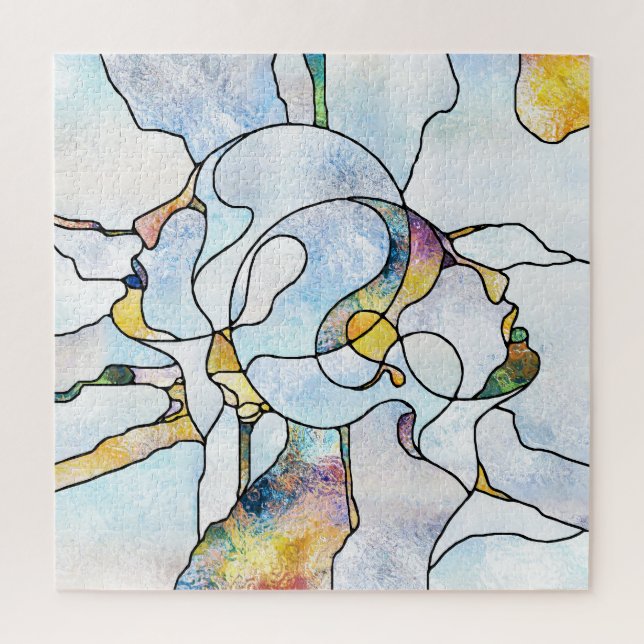 Regenbogenschütze, Buntglaseinheit Puzzle (Vertikal)