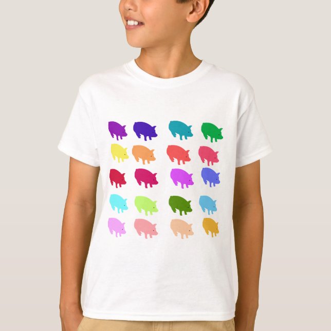 Regenbogenschweine T-Shirt (Vorderseite)