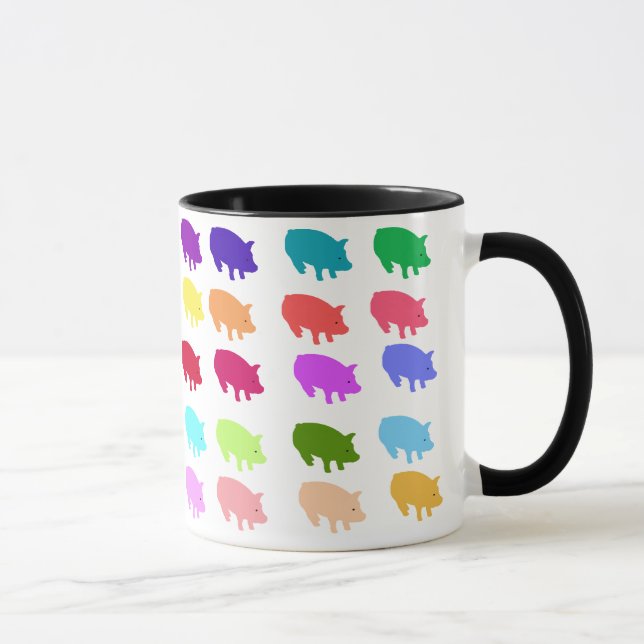Regenbogenschweine Tasse (Rechts)