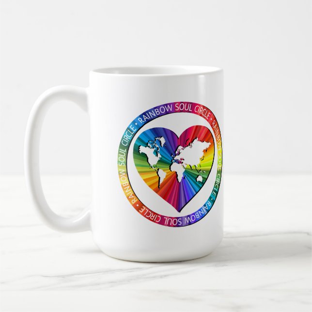 Regenbogenseelenkreis Kaffeetasse (Links)