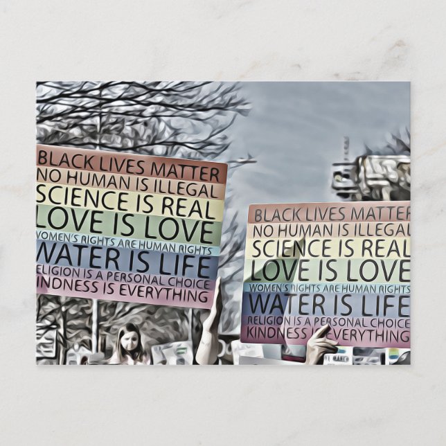 Regenbogensignatur Postkarte (Vorderseite)