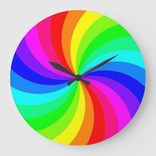 REGENBOGENSPIALE GROßE WANDUHR