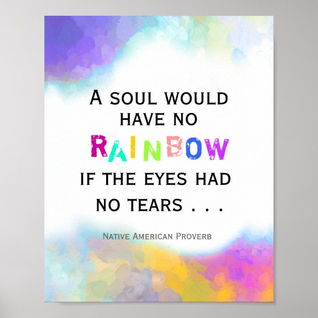 Regenbogensprichwort farbig abstrakt poster (Vorne)