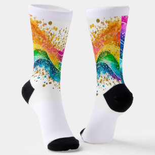 Regenbogenspritze Socken