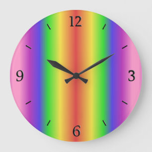 Regenbogensteigung Große Wanduhr