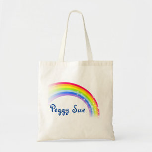 Regenbogensterne individuelle Name dunkel Tragetasche