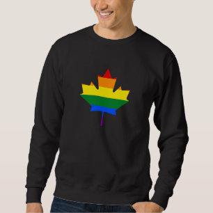 Regenbogenstolz-Ahornblatt Sweatshirt