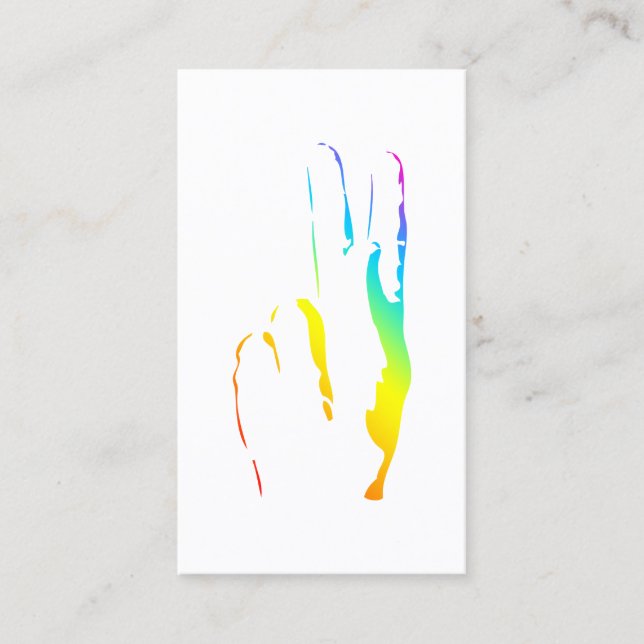 Regenbogenstolz-Friedenszeichen Visitenkarte (Vorderseite)
