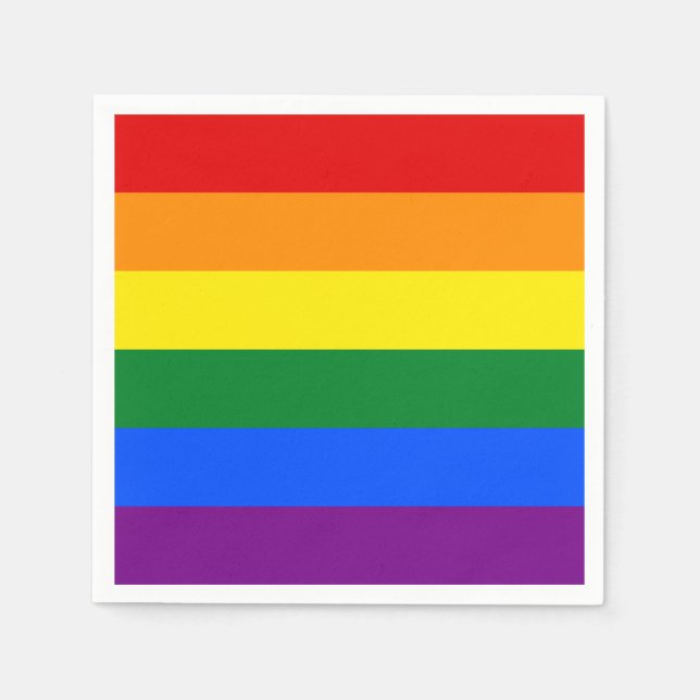 Regenbogenstolz Serviette (Vorderseite)
