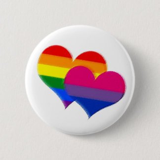 Regenbogenstolzbi-Stolzherzen Button