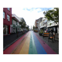 Regenbogenstraße in Reykjavík Island
