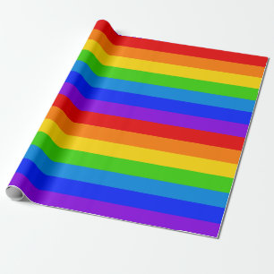 Regenbogenstreifen 7 Farben Dauerrollen Nahtlos Geschenkpapier