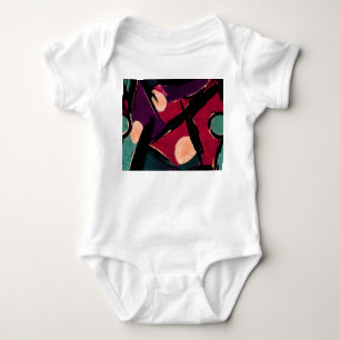 Regenbogenstreifen: Abstrakte Acryltextur Baby Strampler