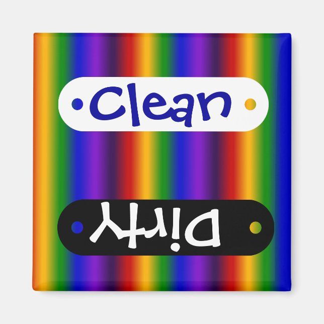 Regenbogenstreifen Abstrakte farbenfrohe Geschenke Magnet (Vorne)