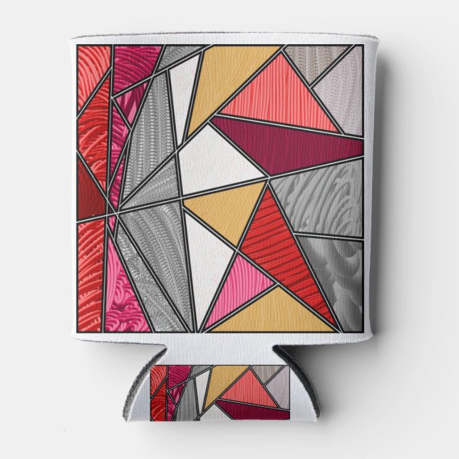 Regenbogenstreifen Abstraktes Design Dosenkühler (Vorderseite)