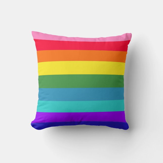 Regenbogenstreifen American MoJo Pillow Kissen (Vorderseite)