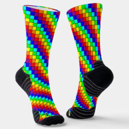 Regenbogenstreifen - Athletische Socken