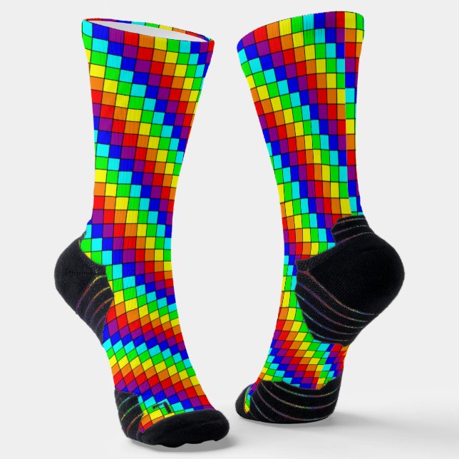 Regenbogenstreifen - Athletische Socken (Gewinkelt)