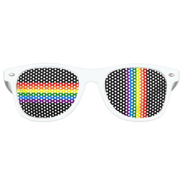Regenbogenstreifen auf der LGBT-Unterstützung für  Sonnenbrille (Vorderseite)