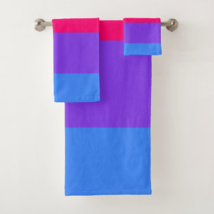 Regenbogenstreifen Badhandtuch Set