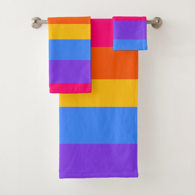 Regenbogenstreifen Badhandtuch Set (Insitu)