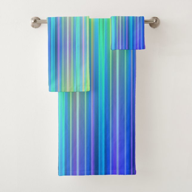 Regenbogenstreifen Badhandtuch Set (Insitu)