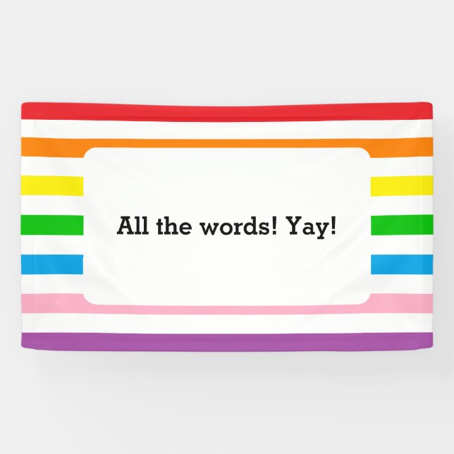 Regenbogenstreifen! Banner (Horizontal)
