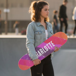 Regenbogenstreifen Benutzerdefinierter persönliche Skateboard