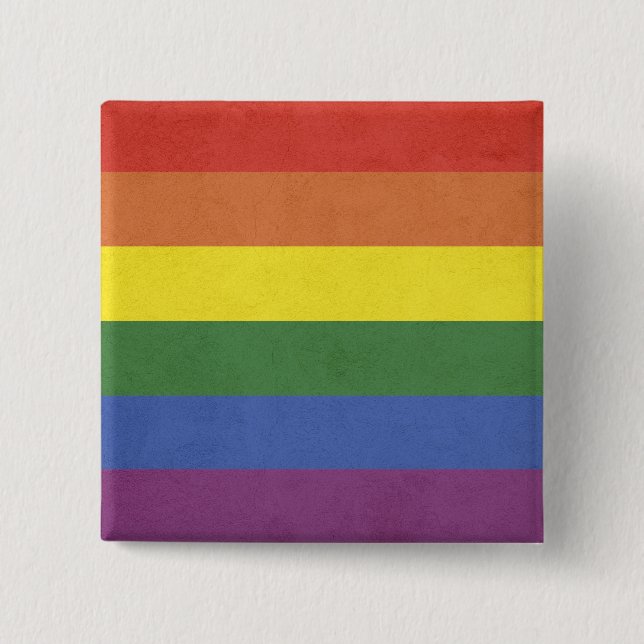 Regenbogenstreifen Button (Vorderseite)