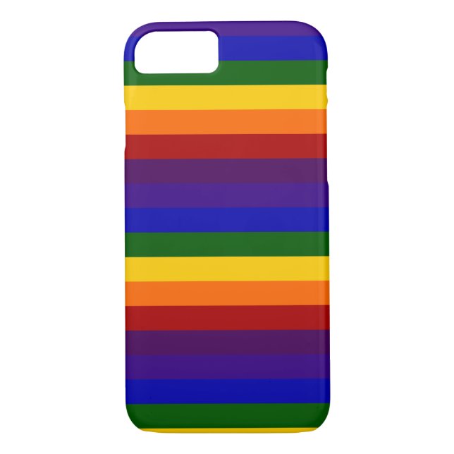 Regenbogenstreifen Case-Mate iPhone Hülle (Rückseite)
