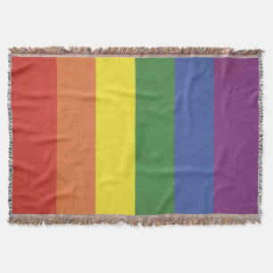 Regenbogenstreifen Decke